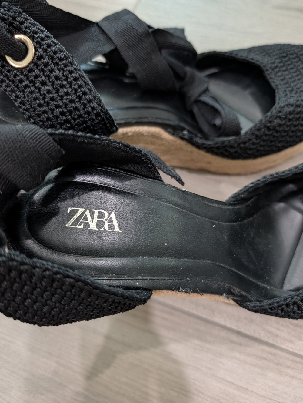 Zara Espidrille Black Size 39 - Picture 6 of 8